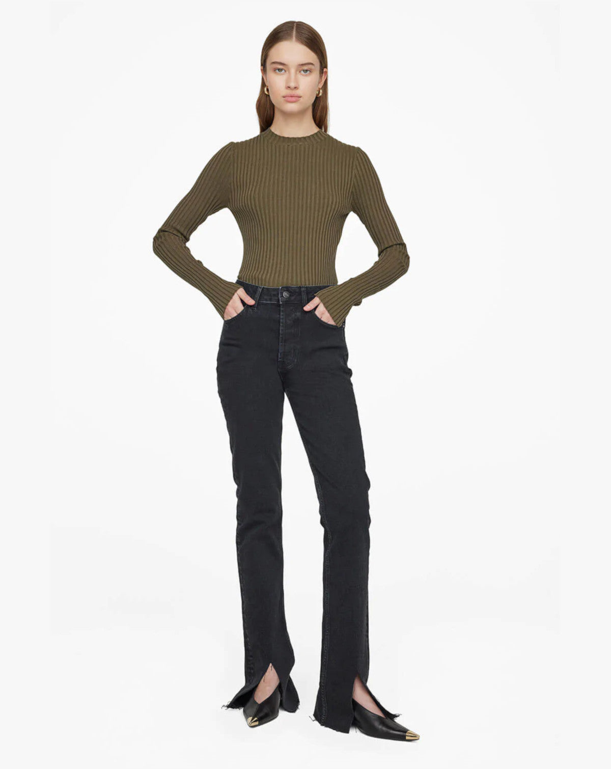 Anine Bing Roxanne Jeans Washed Black 100 Sisters Concept Store