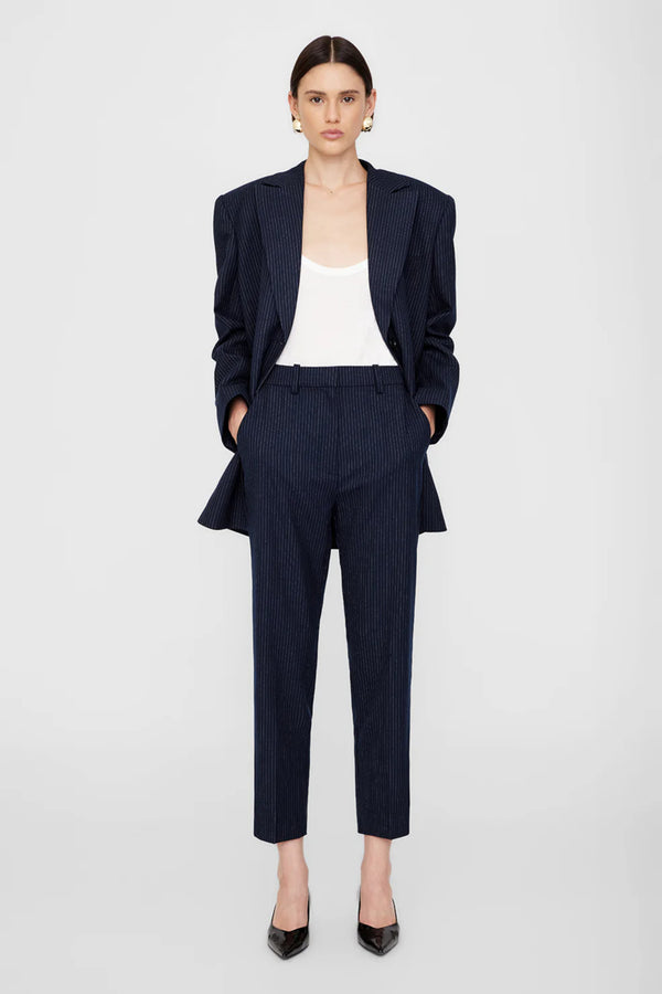 Blaine Trouser Navy Pinstripe Ivory