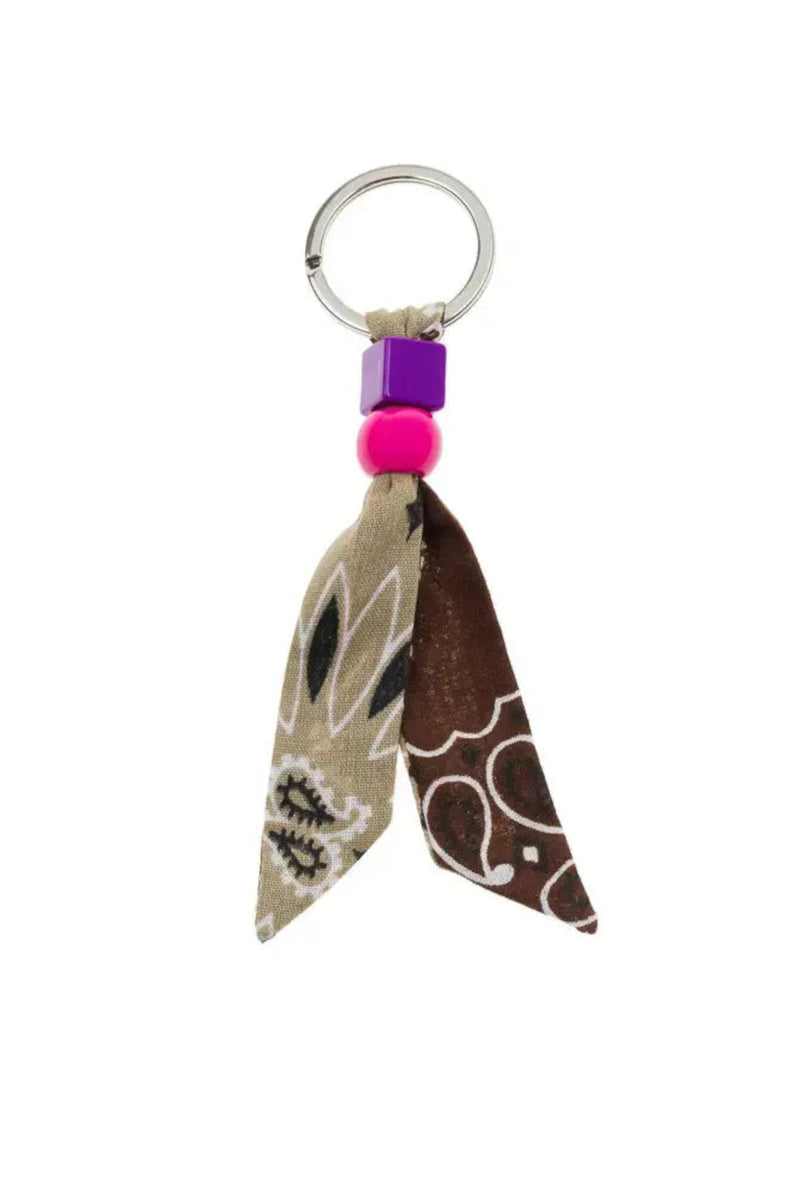 Key Ring Bandanas Beige Brown