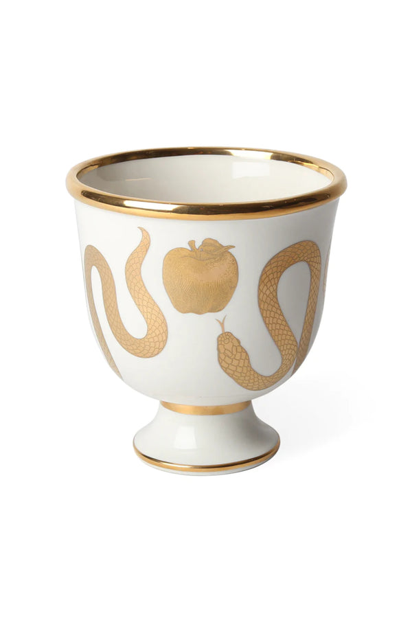 Botanist Snake & Apple Bowl White Gold