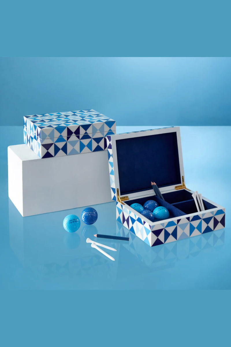 Sorrento Lacquer Golf Gift Set Blue