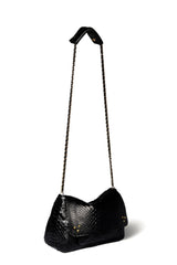 Lulu M Bag Black Python