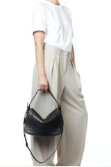 Pepito L Bag Black Silver Buffalo