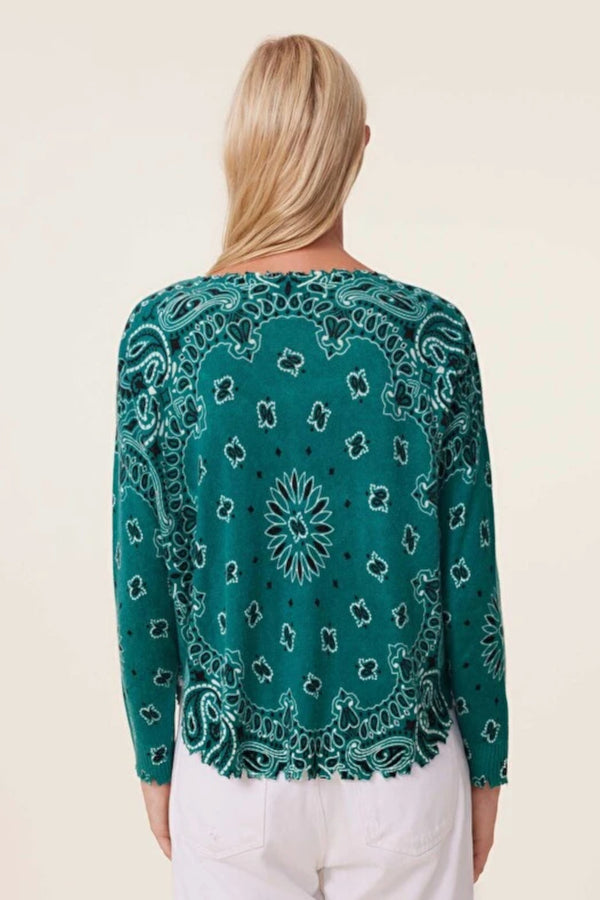 Mela Bandana Sweater Green