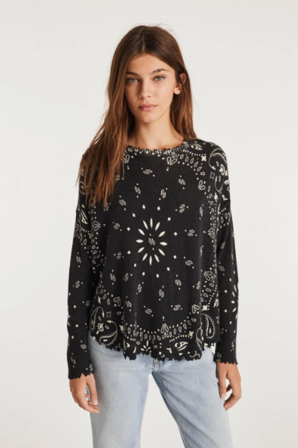 Mela Bandana Sweater Black