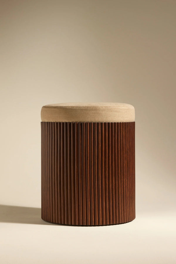 Pouf Riviera Noyer Beige