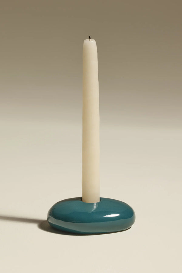 Stone Candlestick Blue Sarah