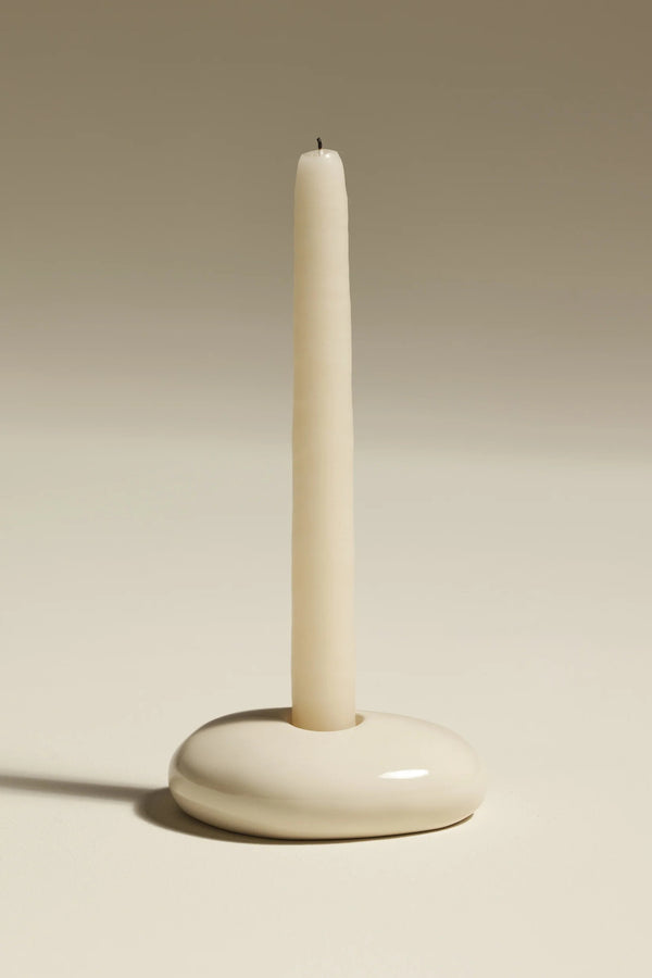 Stone Candlestick Cream