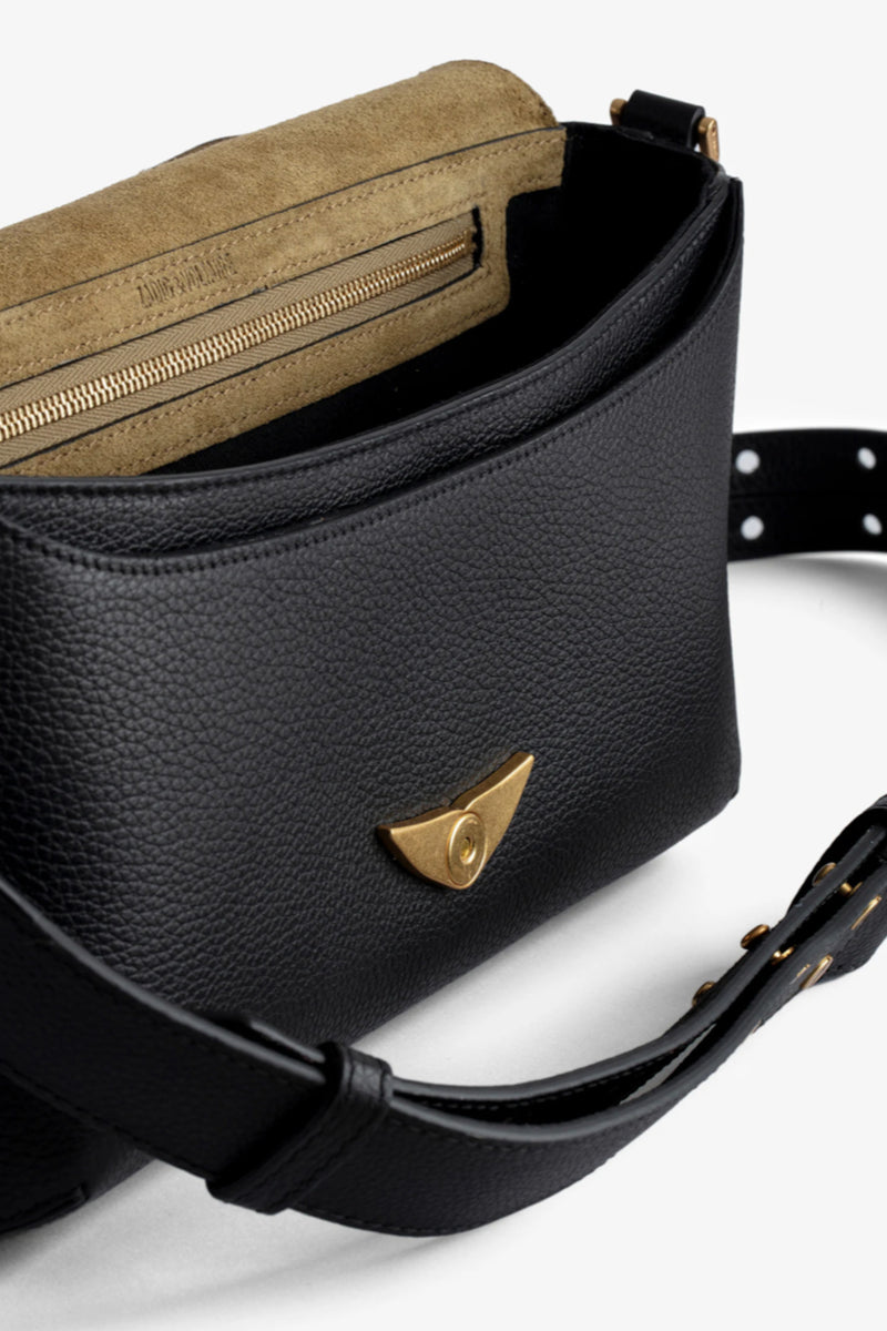 Borderline Daily Grained Leather Bag Black