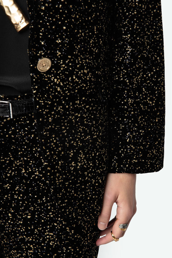 Valse Glitter Dots Blazer Black