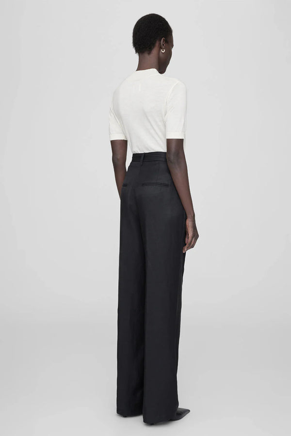 Carrie Pants Black Linen Blend