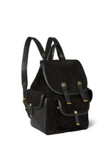 Stan Backpack Black Split Suede