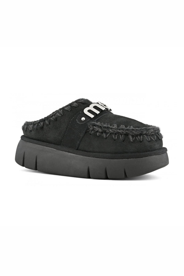 Bounce Clog Metal Logo Shoes Black