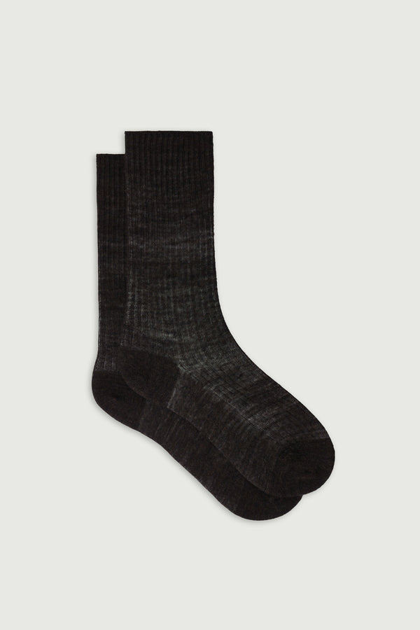 Arabella Socks Mottled Dark Brown