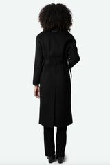 Manteau cachemire Meli Noir