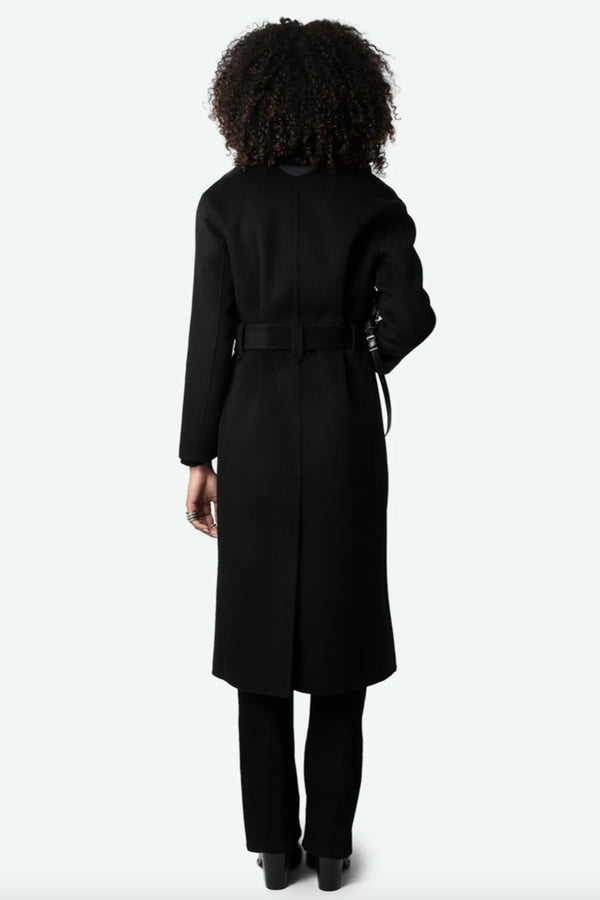 Manteau cachemire Meli Noir